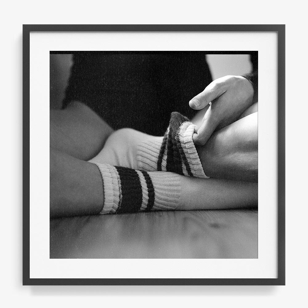 Clare Pulling on Sock - Image 16