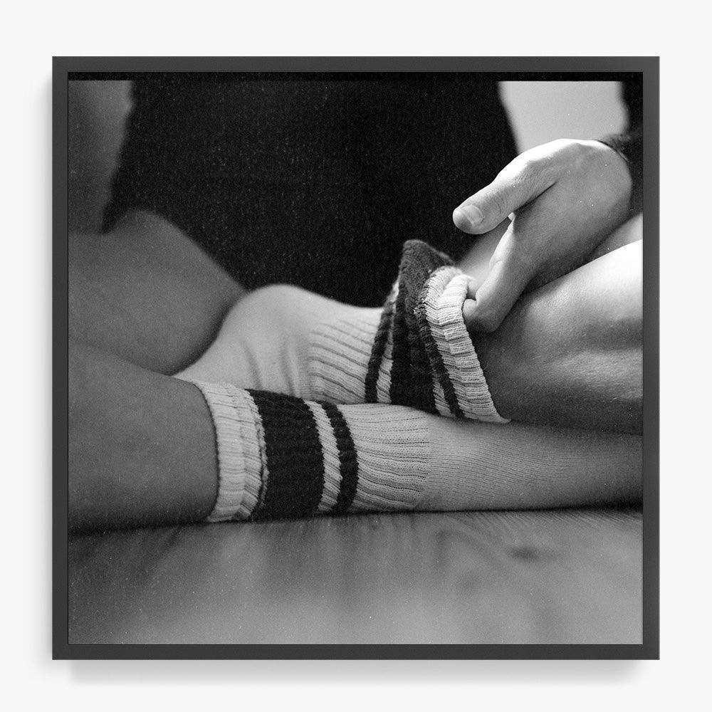 Clare Pulling on Sock - Image 20
