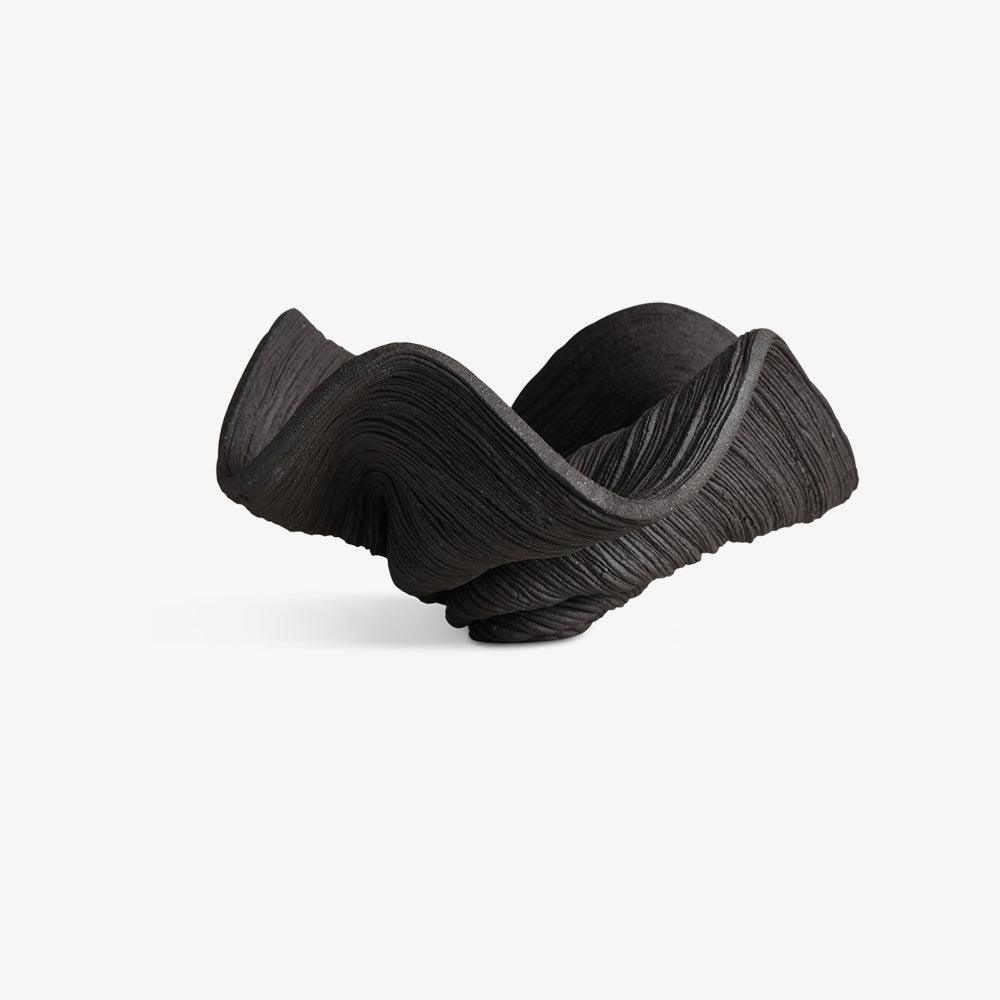 Coiled Black Porcelain Small Bowl - Image 3