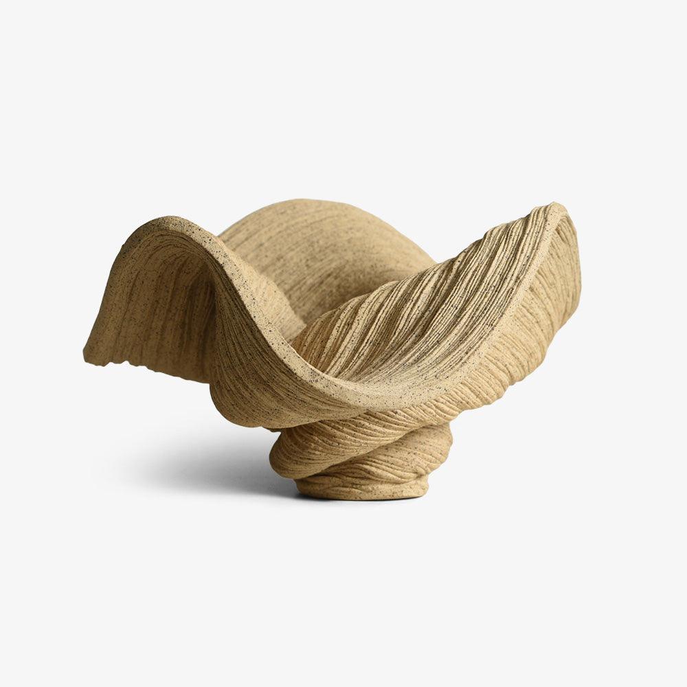 Coiled Tan Porcelain Medium Bowl - Image 6