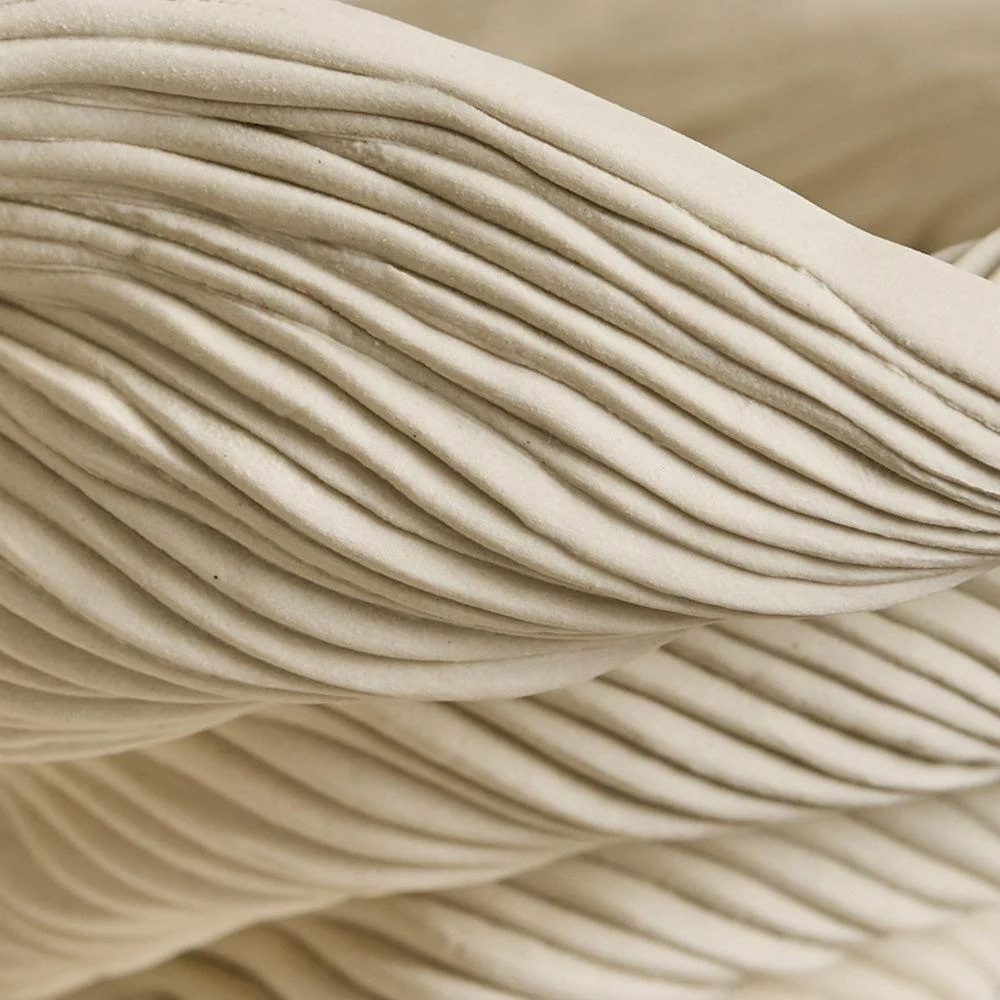 Coiled White Porcelain Medium Bowl - Image 2