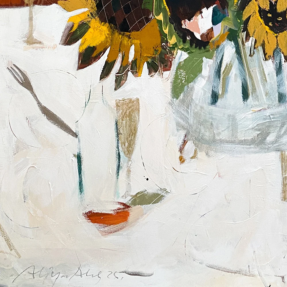 Sunflowers And The Cat - Image 5