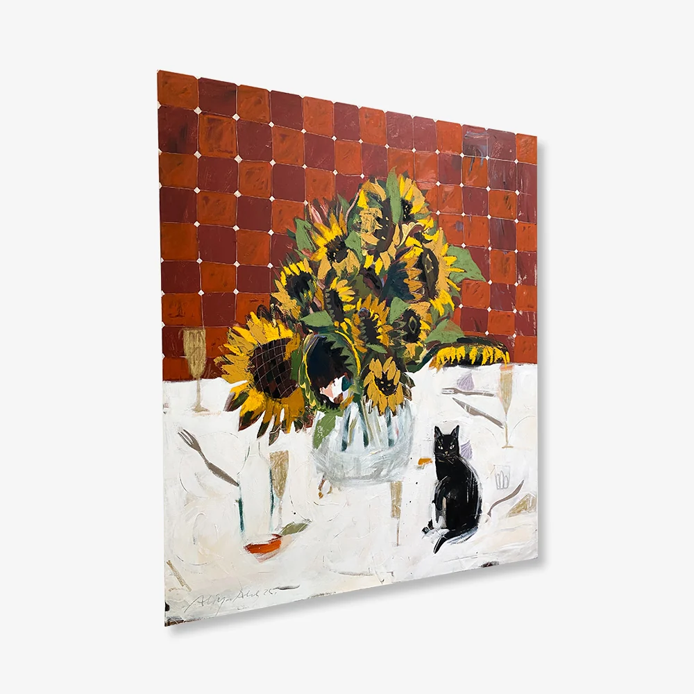 Sunflowers And The Cat - Image 7