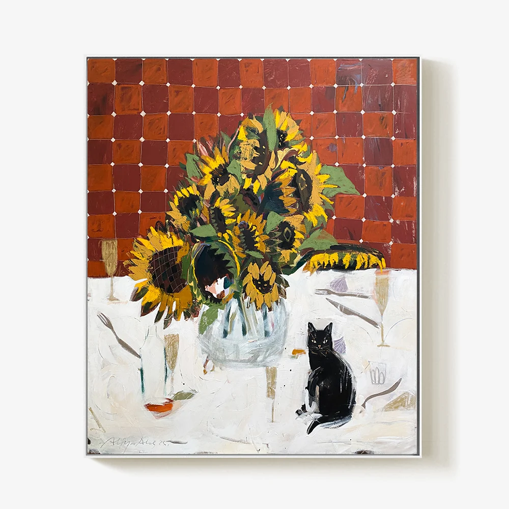 Sunflowers And The Cat - Image 9