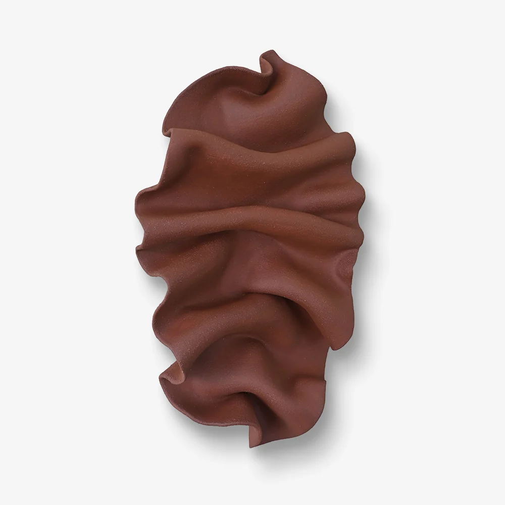 Wave Wall Sculpture (Chocolate Matte) - Image 5